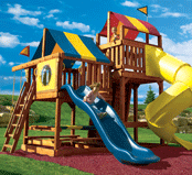 fort tower with slides