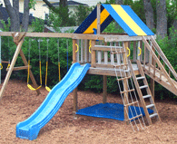 swing sets with jungle fort